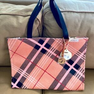 NWT Spartina 449 Plaid Telfair Market Tote